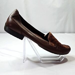 Baretraps Adana Womens Brown Leather Loafers Size 8.5